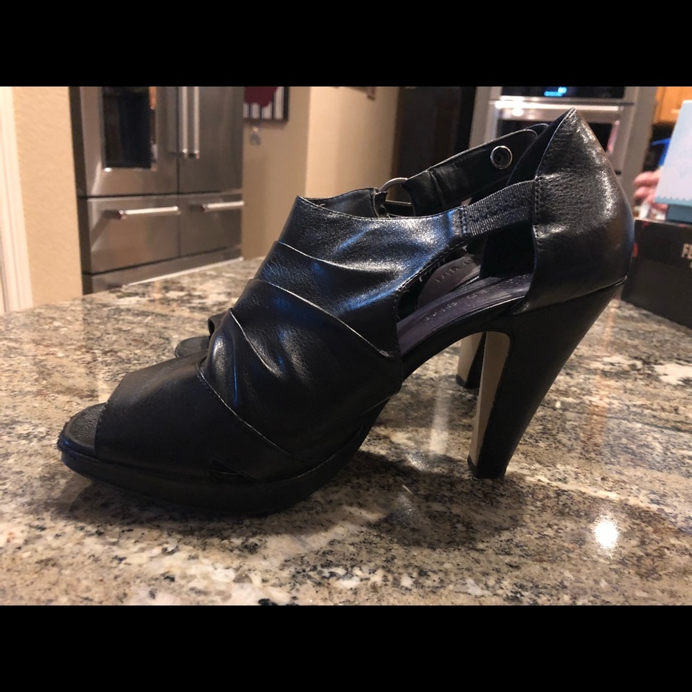 Black Steve Madden Peep Toe Booties